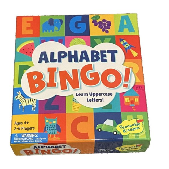 Peaceable Kingdom | Toys | Peaceable Kingdom Alphabet Bingo Letter ...